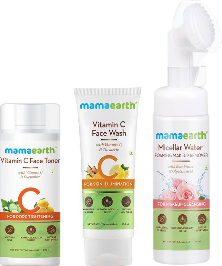 MamaEarth Natural Cleanse & Tone Kit