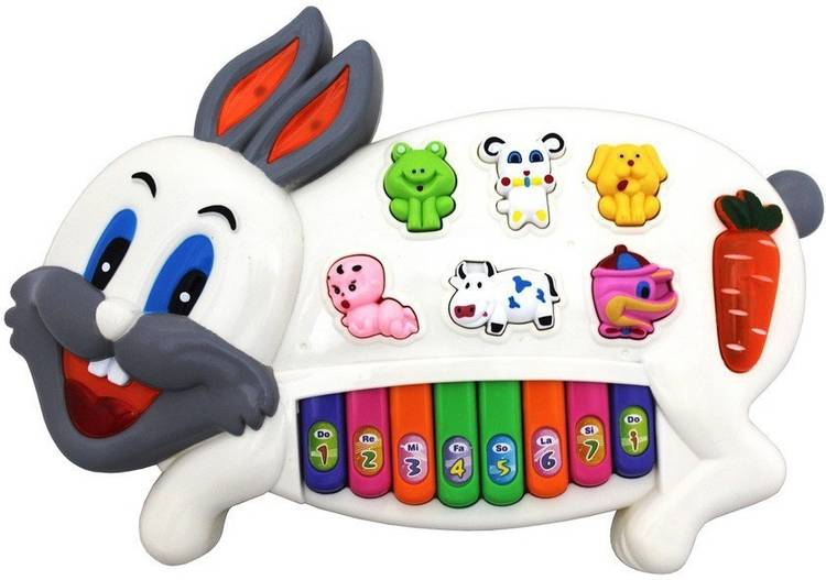 Mahi Zone Rabbit Musical Piano Toy with Flashing Light, Sound RP_02