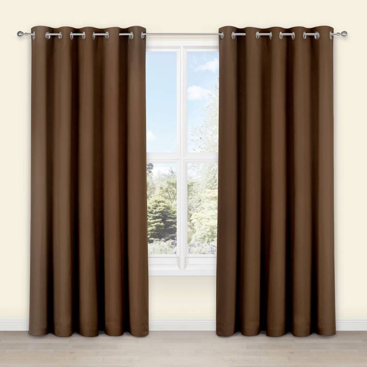 HOMY DECOR 213 cm (7 ft) Silk Door Curtain (Pack Of 2)