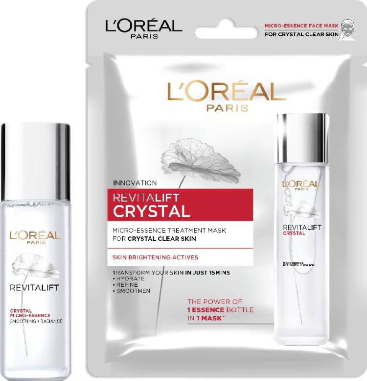 L'Oréal Paris Crystal Micro-Essence 22ml + Crystal Micro-Essence Sheet Mask Price in India