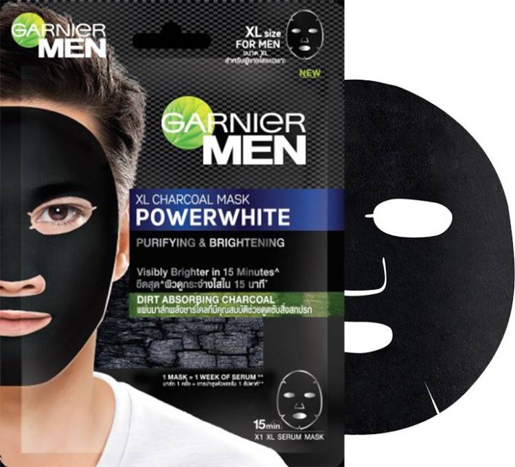 Garnier Men PowerWhite XL Charcoal Mask, 28 g Price in India