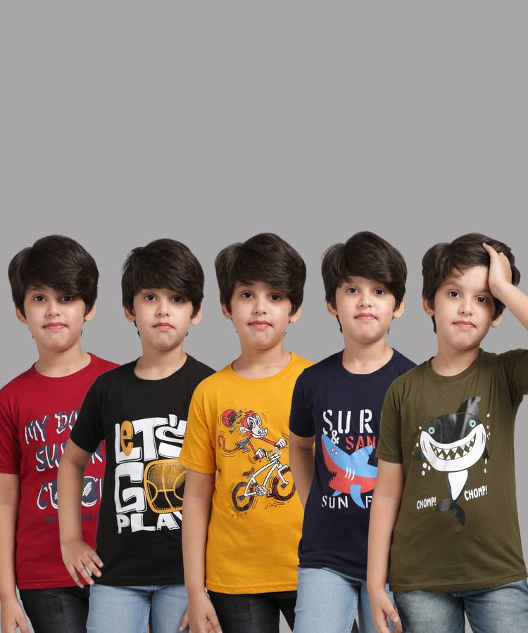 Boys & Girls Printed Pure Cotton T Shirt