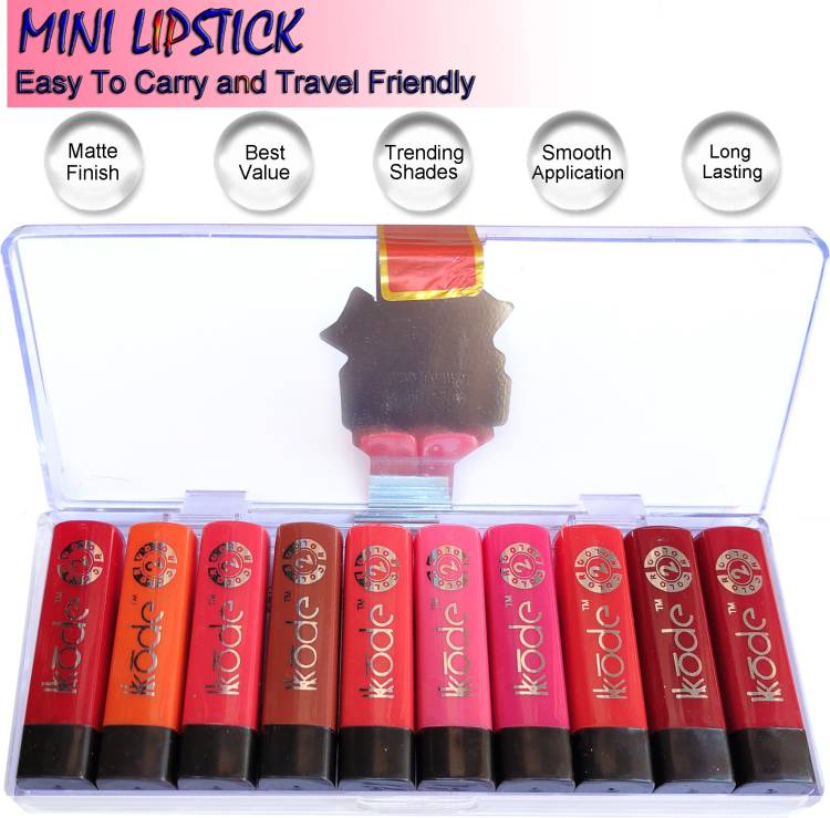 kKode Travel Friendly & Long Lasting Matte Mini Pocket Lipstick Combo Price in India