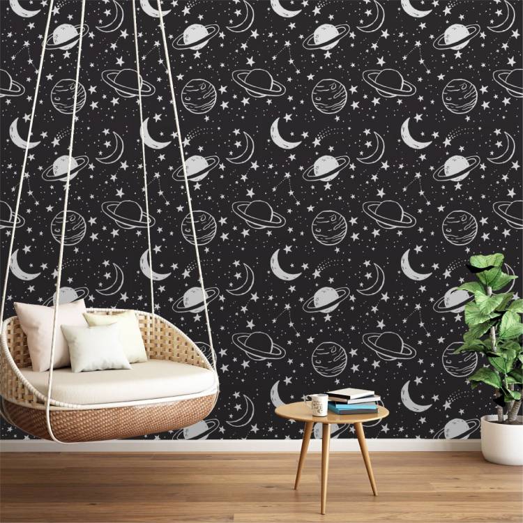 Asian Paints Large EzyCR8 P&S Moon n Stars  Sticker