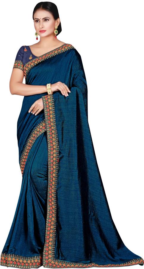 Embroidered Kanjivaram Silk Blend Saree