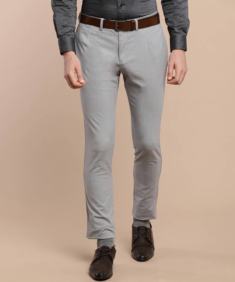 Relaxed Men Black Cotton Blend Trousers