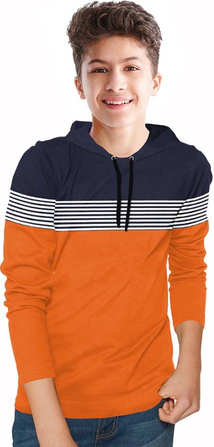 Boys Striped Cotton Blend T Shirt Price in India