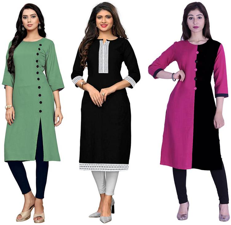 Cotton Solid, Color Block, Embellished Kurta Fabric