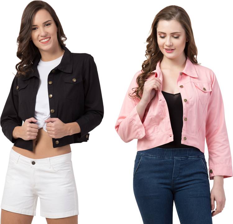 Full Sleeve Solid Women Casual Jacket