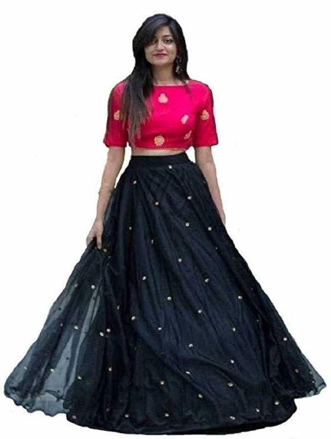 Color Block Semi Stitched Lehenga Choli Price in India