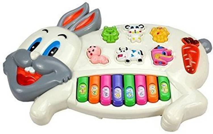 Goyal's Musical Rabbit Piano with 3 Modes, Flashing Lights & Wonderful Animal Sounds