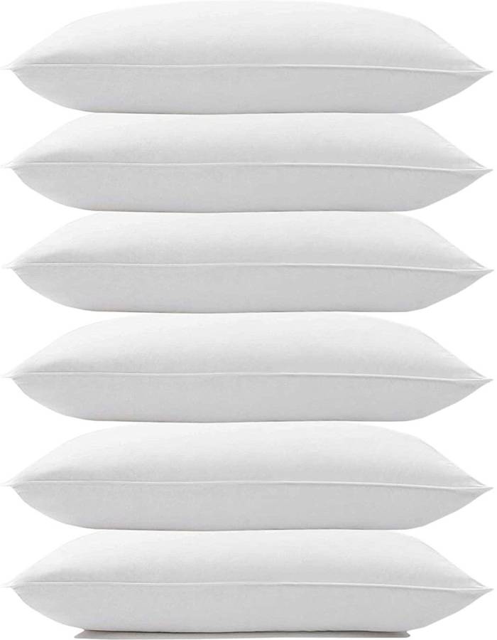 Chank Pillows Microfibre Solid Sleeping Pillow Pack of 6