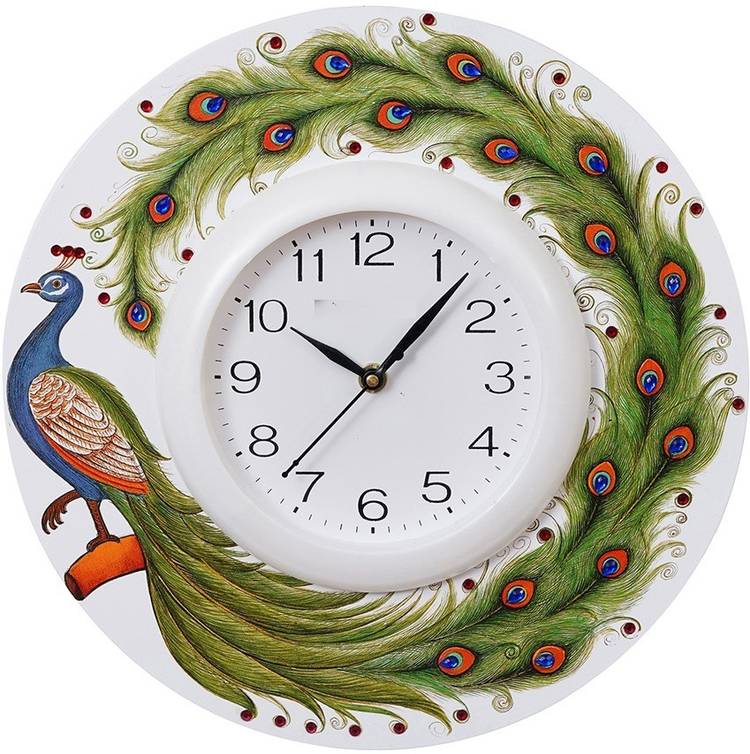 Asian Multistore Hub  Analog 33 cm X 33 cm Wall Clock