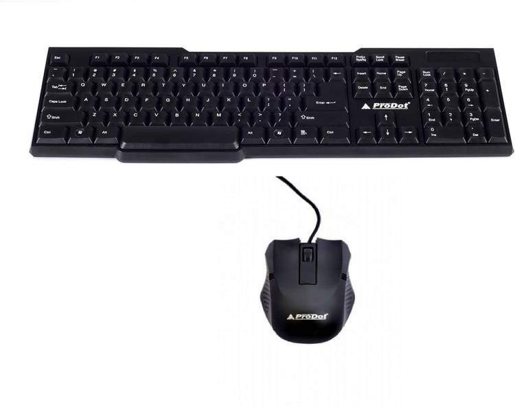 ProDot Kb-207s Keyboard Mouse Wired USB Laptop Keyboard