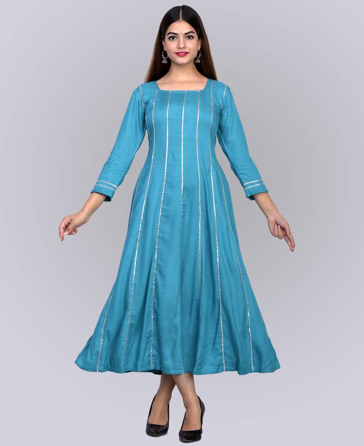 Women Self Design Rayon Ethnic Dress