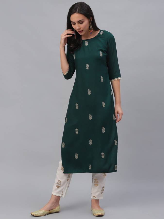 Women Ethnic Dress Green Dress