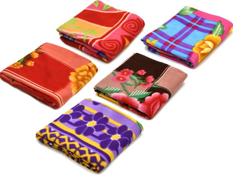 RITANYA Floral Single Fleece Blanket
