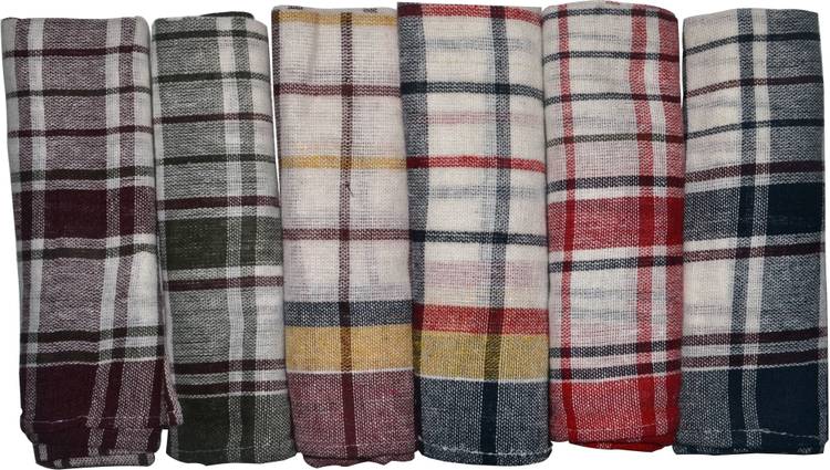 Crafly Multicolor Cotton Napkins / Duster / Kitchen Towels / Roti Napkin / (6 pieces of seat) 20x20 inch Multicolor Napkins