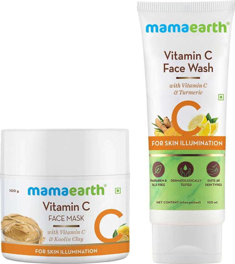 MamaEarth Vitamin C Clear Skin Combo - 200 ml Price in India