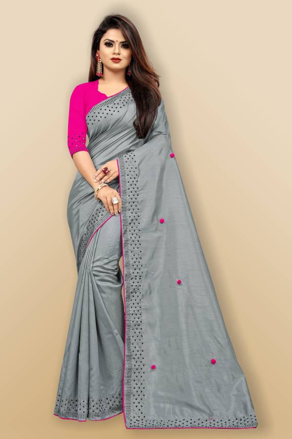Self Design Fashion Satin Blend Saree