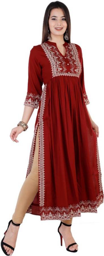 Women Ethnic Dress Maroon Dress Price in India