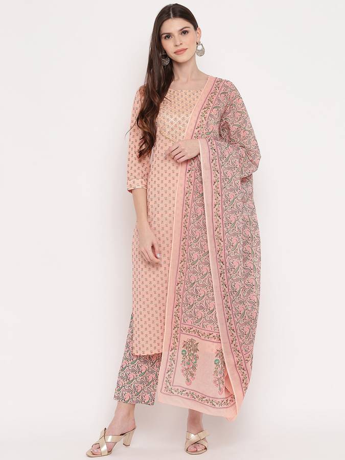 Printed Kurta, Trouser/Pant & Dupatta Set