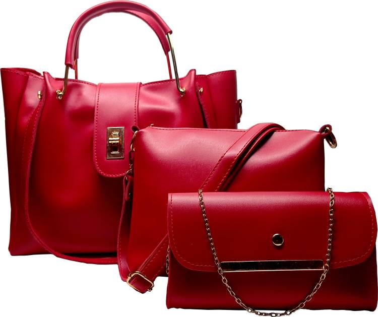 Women Red Hand-held Bag Price in India