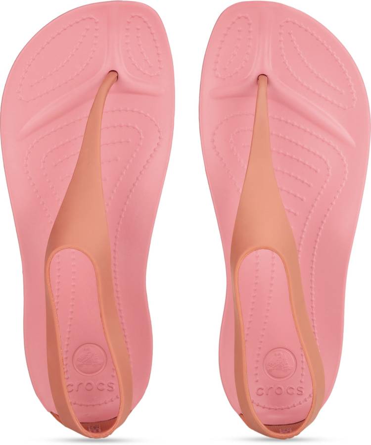 Women Pink, Orange Flats Sandal Price in India