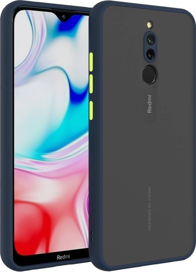 MECase Back Cover for Mi Redmi 8A Dual, Redmi 8 Back Case Full Camera Protection Smoke Matte Finish Cover