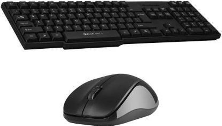 Zebronics Companion 102 Wireless Keyboard and Mouse Combo with Rupee Key Wireless Laptop Keyboard