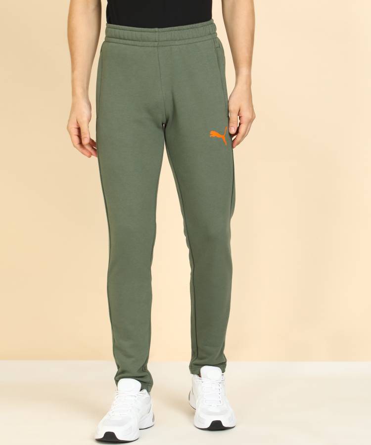 Solid Men Green Track Pants