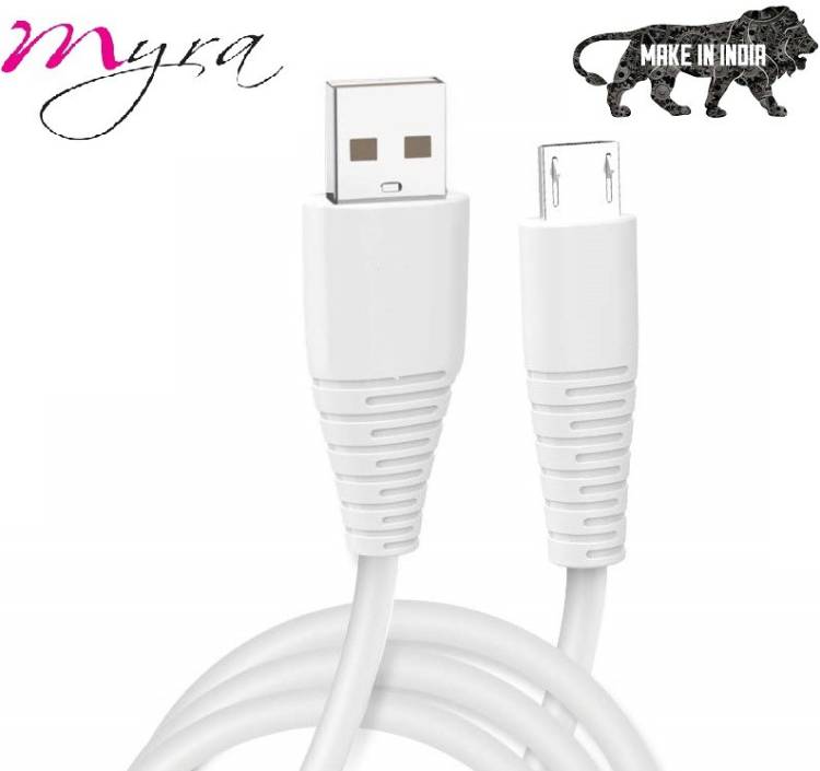 Myra 2.8A Fast charging Data cable USB to Micro for android phones ( 6 months warranty ) 1 m Micro USB Cable