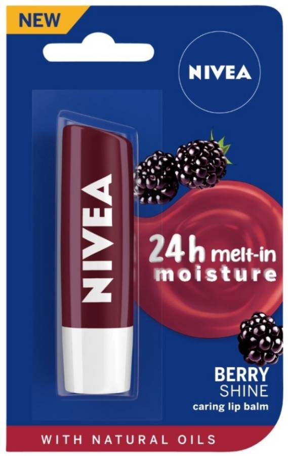 NIVEA Shine Caring Lip Balm Berry Shine Price in India