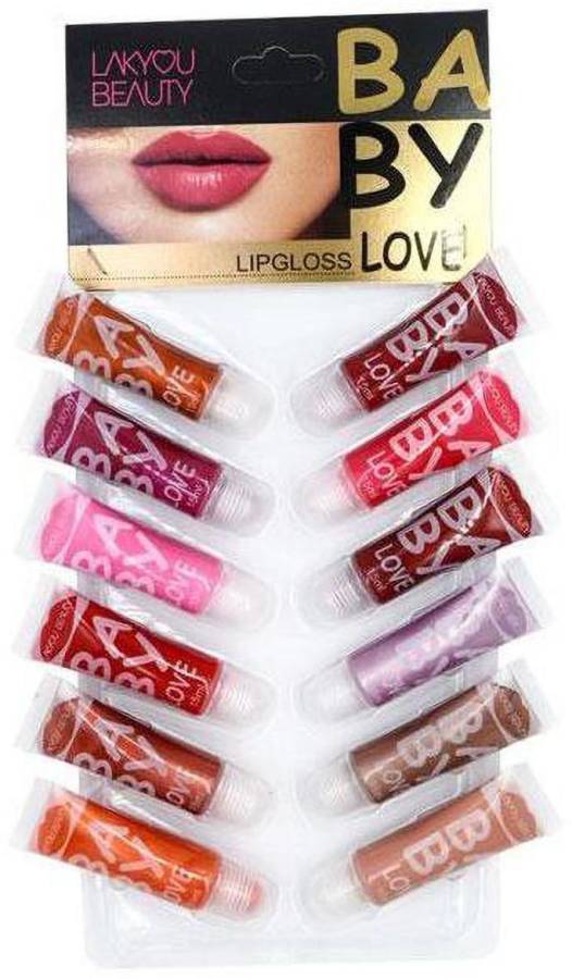 lakyou beauty BABY LOVE LIPGLOSS (PACK OF :12) Price in India