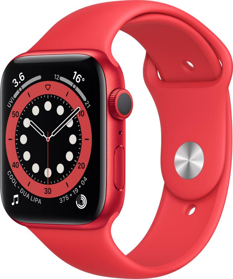 APPLE Watch Series 6 GPS M00M3HN/A 44 mm Red Aluminium Case with Product (Red) Sport Band Price in India