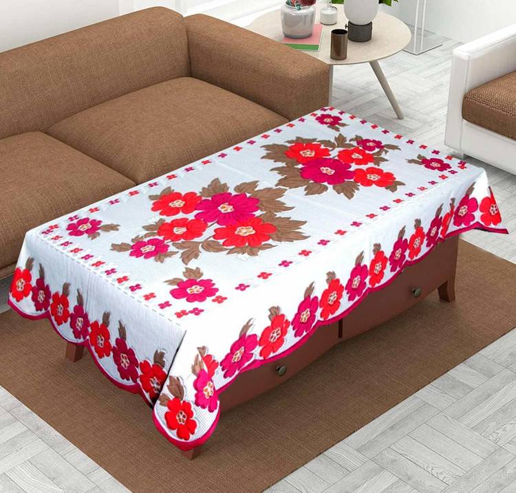 KARTIKEY Floral 6 Seater Table Cover