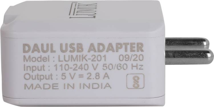 Lumik LGNM201 2.8 A Multiport Mobile Charger with Detachable Cable