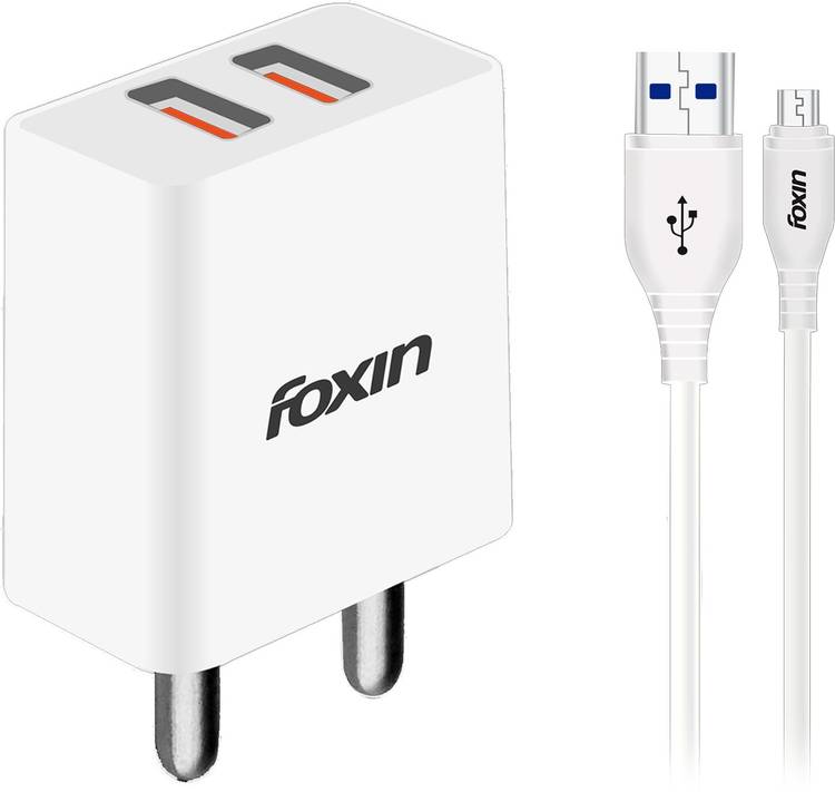 Foxin FPA-226 2.4 A Multiport Mobile Charger with Detachable Cable