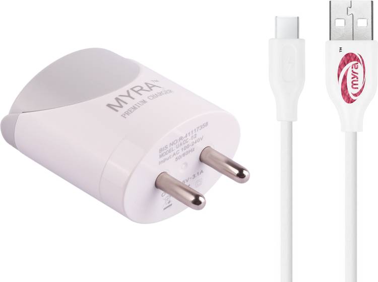 Myra M-005C 10 W 3.1 A Multiport Mobile Charger with Detachable Cable