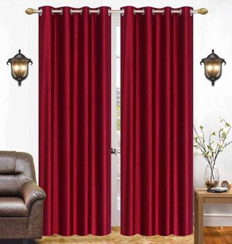 Home Trends 275 cm (9 ft) Polyester Long Door Curtain (Pack Of 2)