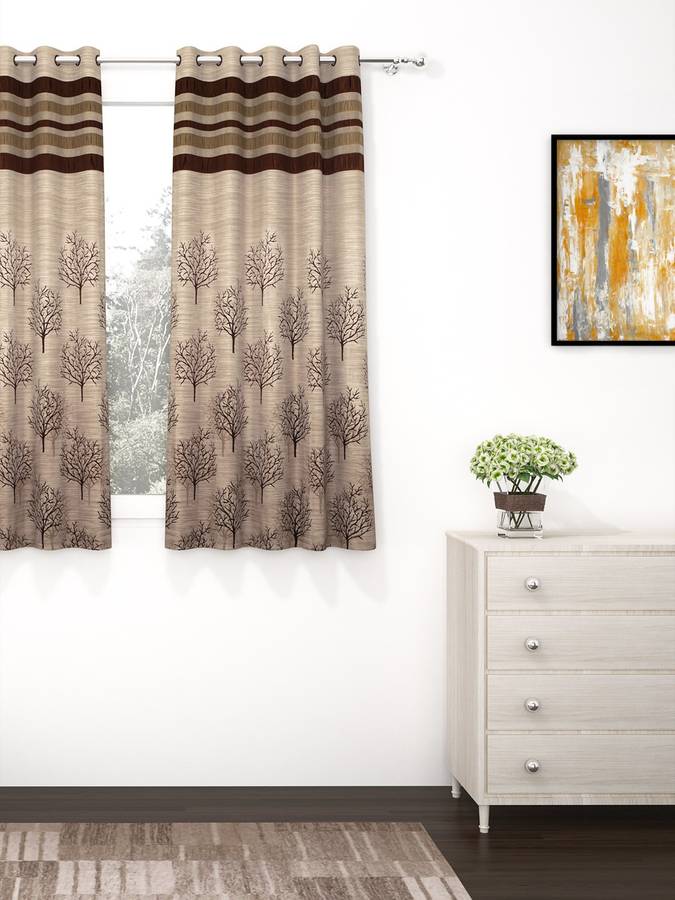 Story@home 152 cm (5 ft) Jacquard Window Curtain Single Curtain