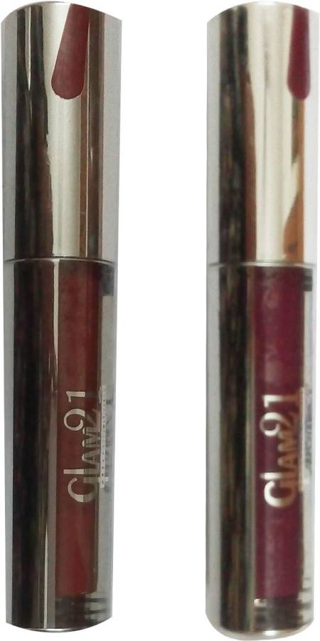 Glam 21 1 KISS PROOF NON TRANSFER COCOA BUTTER SHADE LIP GLOSS ( 6 GM)+ 1 KISS PROOF NON TRANSFER PUPLE SHINE SHADE LIP GLOSS ( 6 GM) Price in India