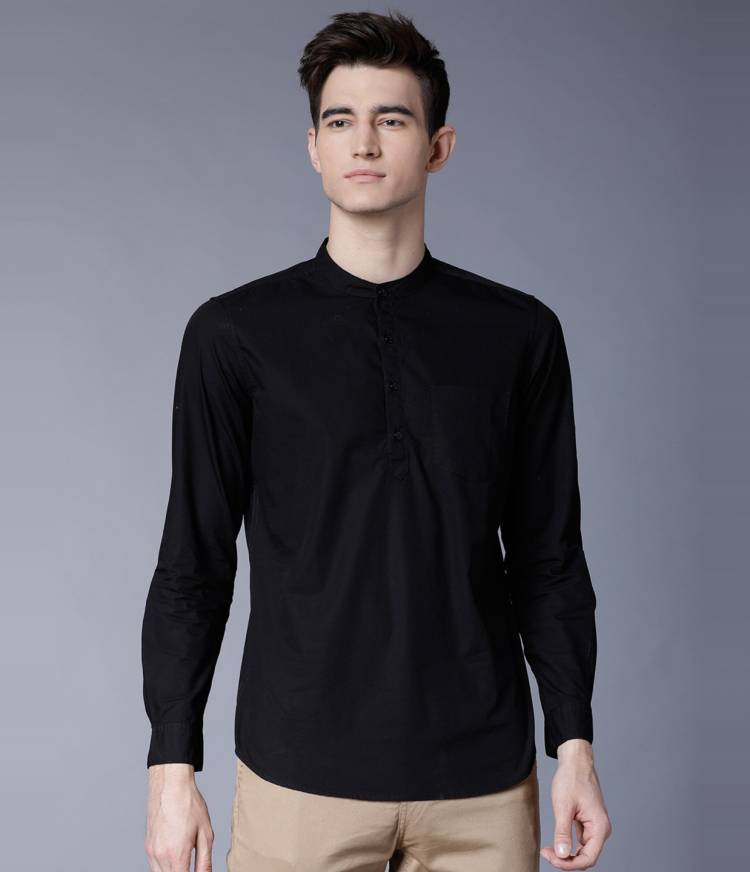 Men Slim Fit Solid Casual Shirt Price in India