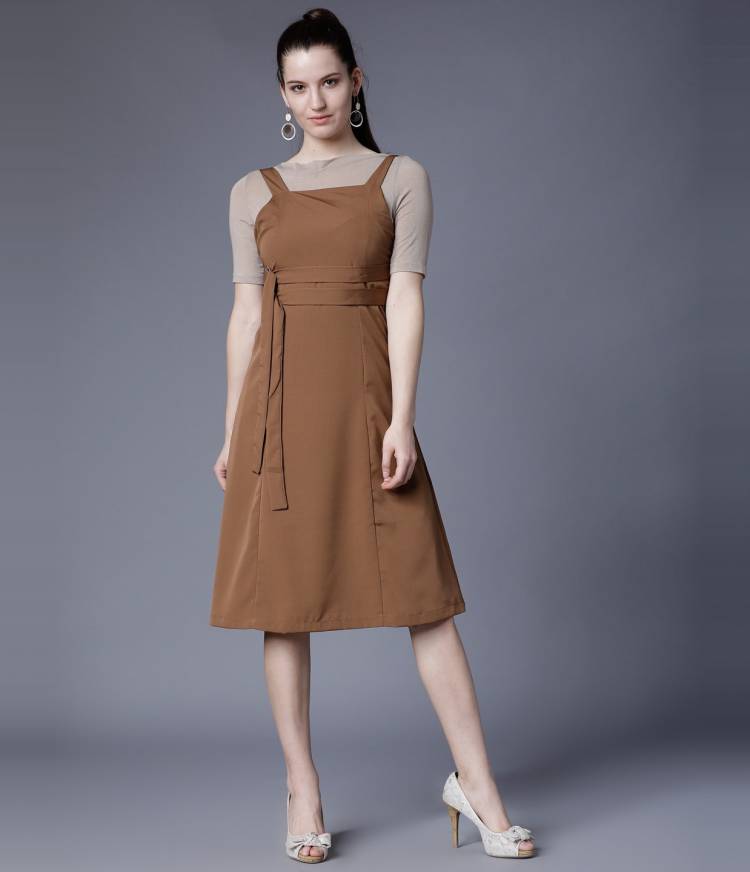 Women Maxi Brown Dress Price in India