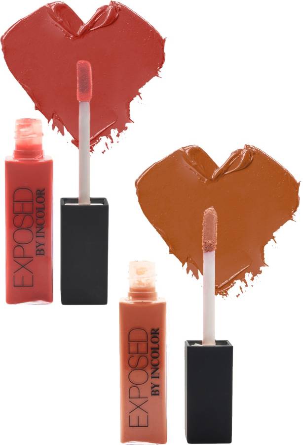 INCOLOR Exposed Lip gloss Pack of 2 Combo 05 Price in India