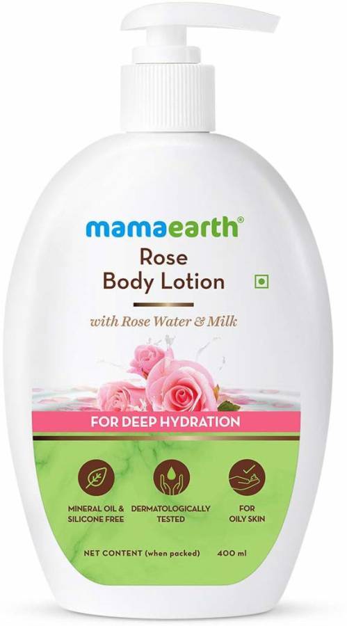 MamaEarth Rose Body Lotion with Rose Water and Milk For Deep Hydration Price in India