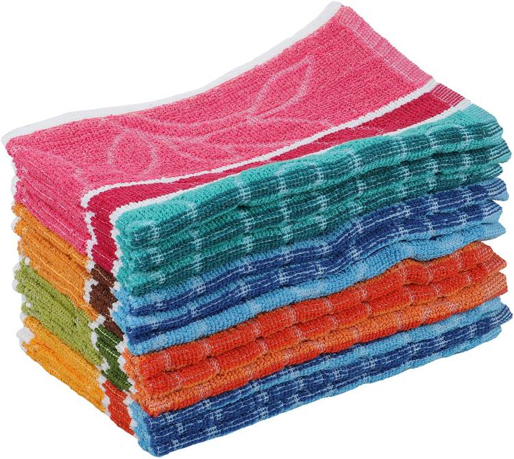 GRGRASP 100% cotton Hand towels,Kitchen Towels soft Napkin Set of 12 Multicolor Napkins