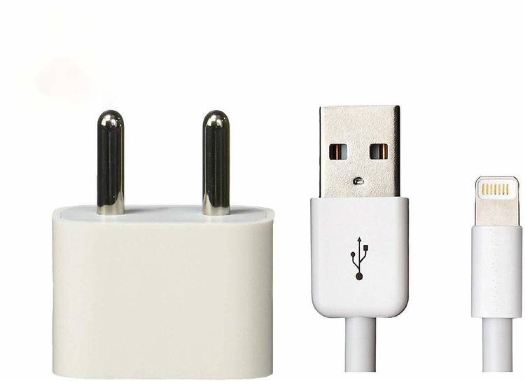 Ahilmart 5watt Charger Compatible for iPhones Devices 1 A Multiport Mobile Charger with Detachable Cable