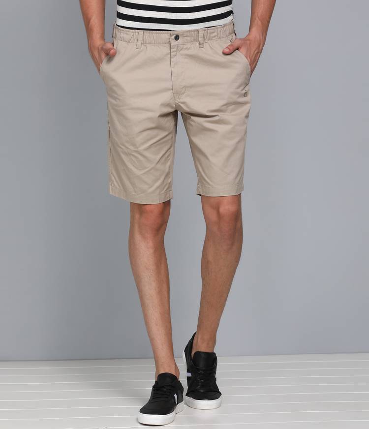 Solid Men Brown Basic Shorts