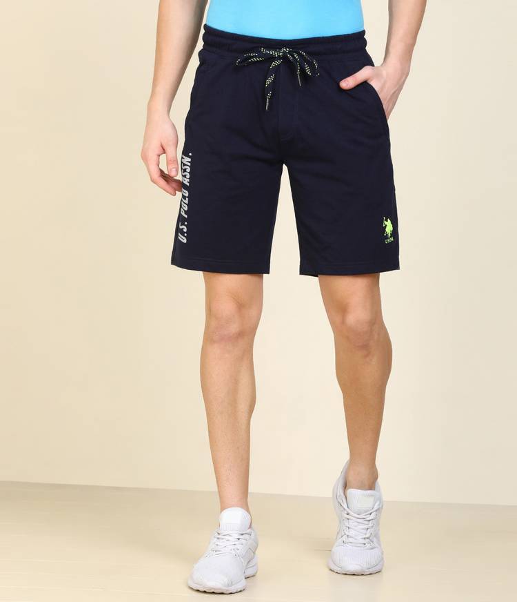 Printed Men Blue Sports Shorts